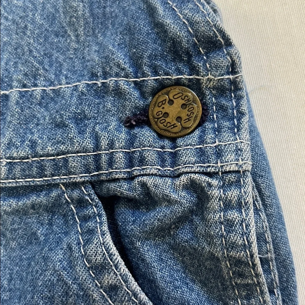 Vintage OshKosh BGosh Vestbak Genuine Article Union Made Baby Denim Overalls 3-6